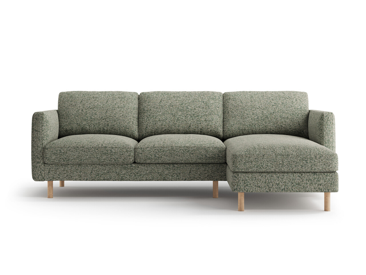 Coltar dreapta 3 locuri, Eden, Micadoni Home, 250x150x90 cm, tesatura structurata, verde muschi melanj - imagine 6